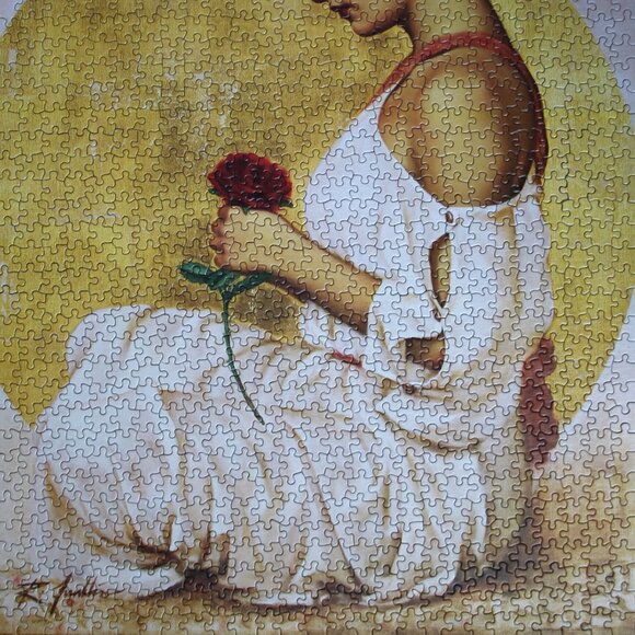 Mystic rose, 1000 piece puzzle, Milton Bradley Puzzle, Hasbro - Picture 4 of 4